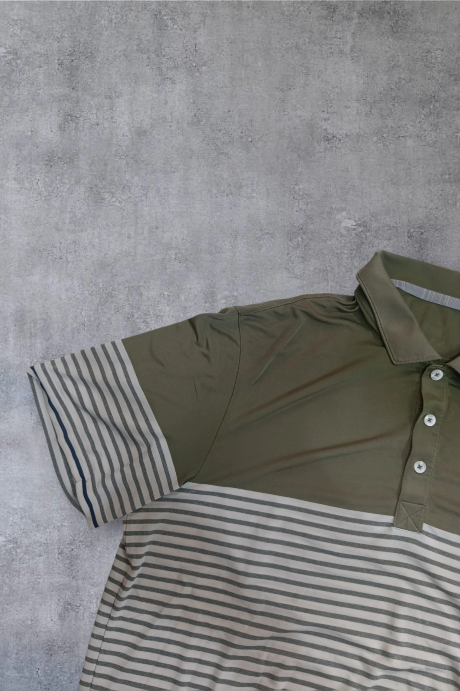 | Polo Puma Golf Homem | Design Listras Tricolor | Colorblock | Tamanho XL | – photo 3